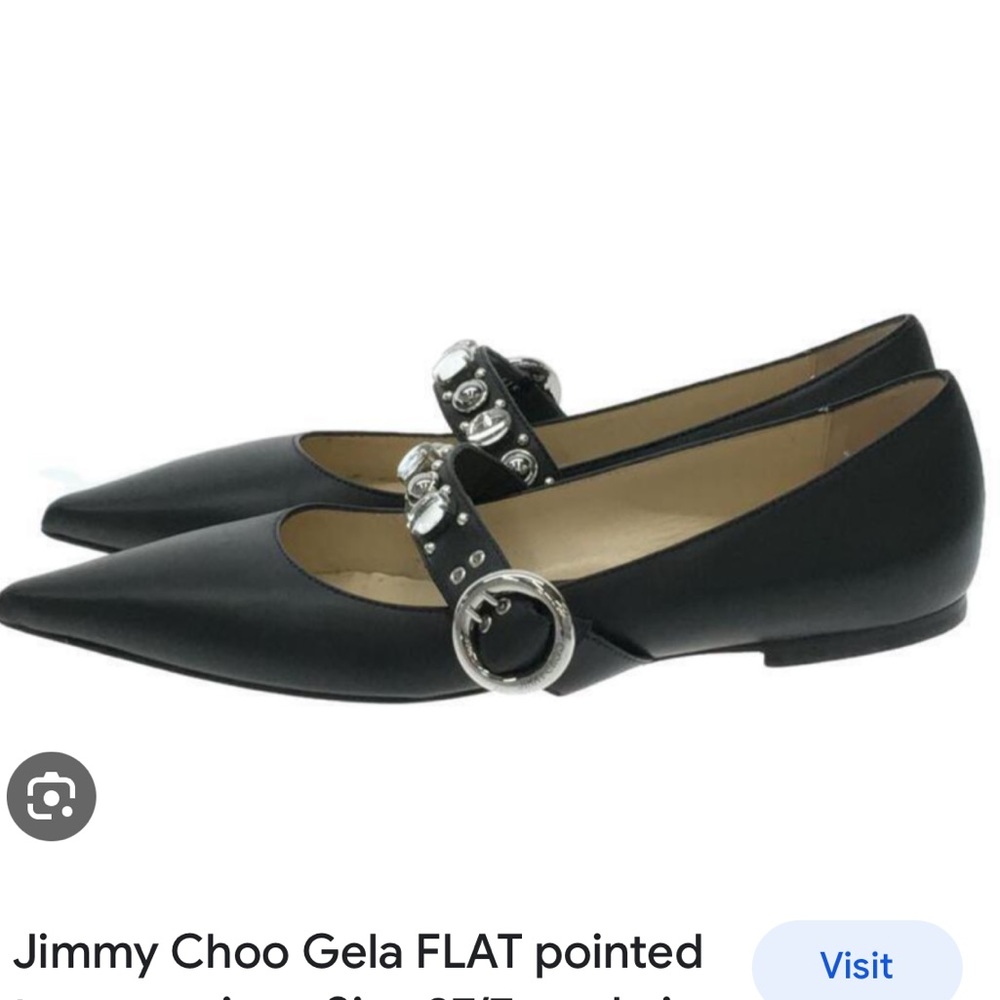 Jimmy Choo Gels point-toe leather Mary Jane flats